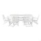 Flash Furniture Tolleson 7 Pc Adirondack Set w/72-in Rectangle Recycled HDPE Table and 6 Chairs w/Cupholders, Wht LE-HMP-158-2037-WHT-GG - alternate 1